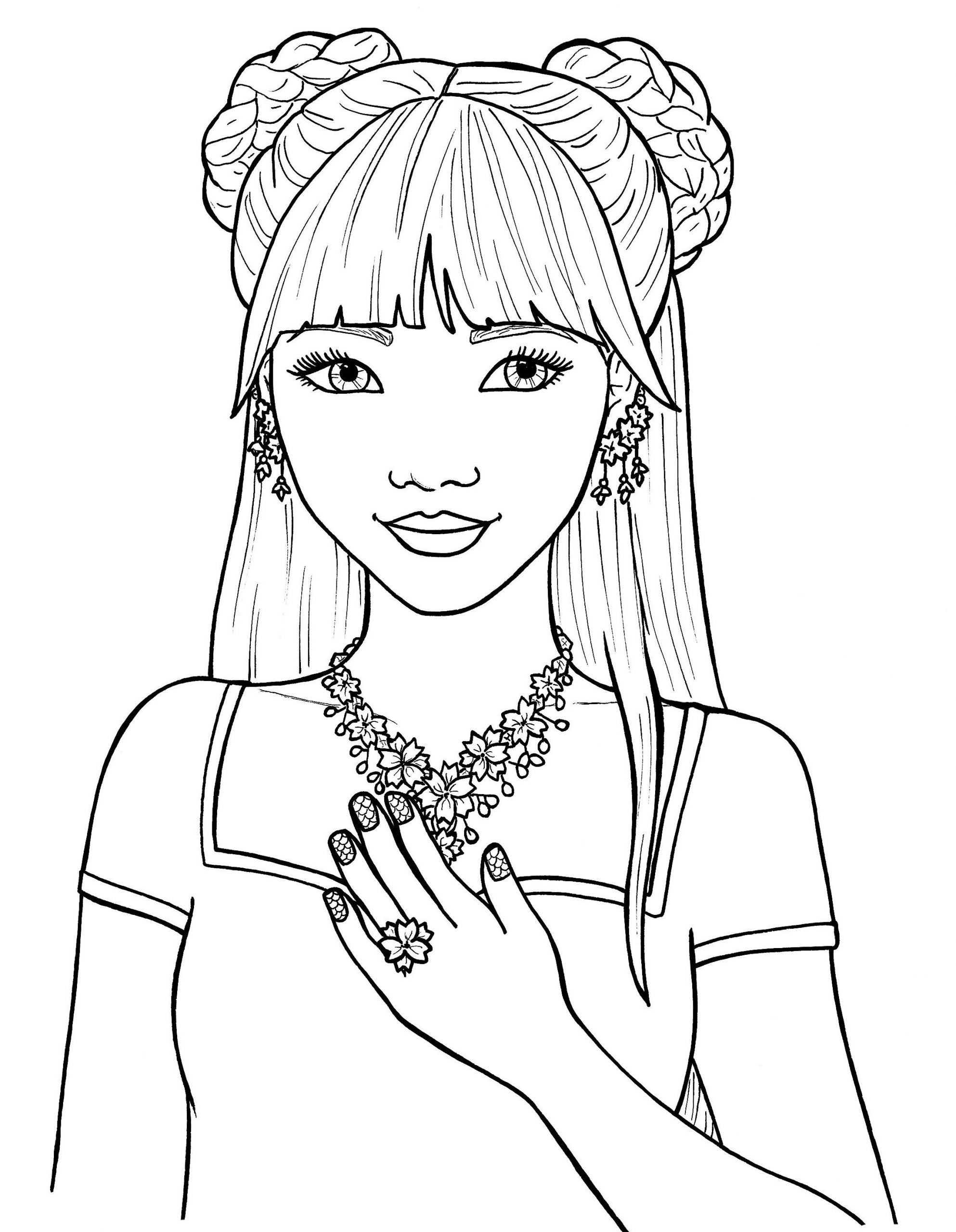 Coloring Pages For Girls Online
 Pretty Girls Coloring Pages Free