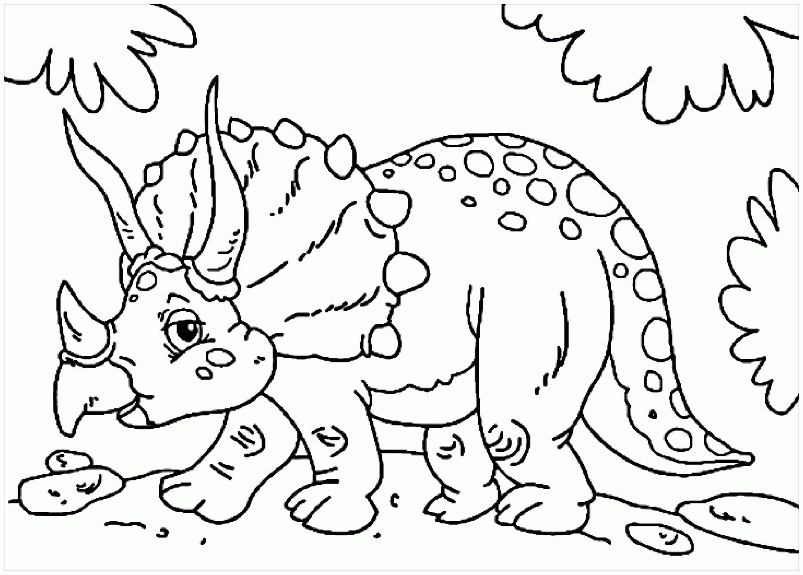 Coloring Pages For Kids Dinosaur
 Dinosaurs for children Triceratops Dinosaurs Kids