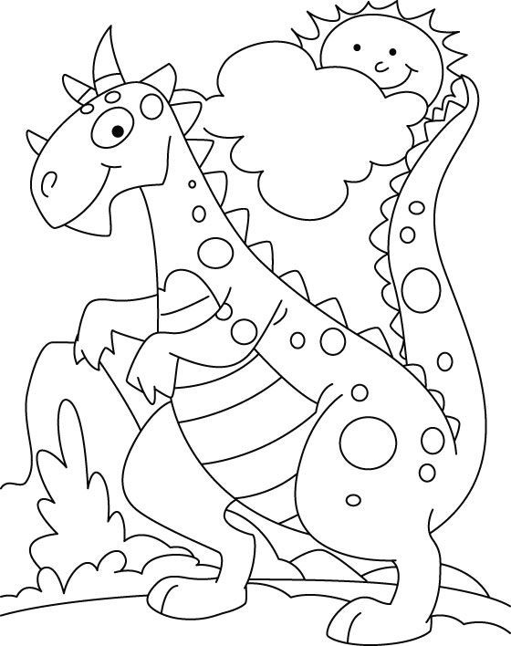 Coloring Pages For Kids Dinosaur
 21 best Kleurplaten prehistorie images on Pinterest