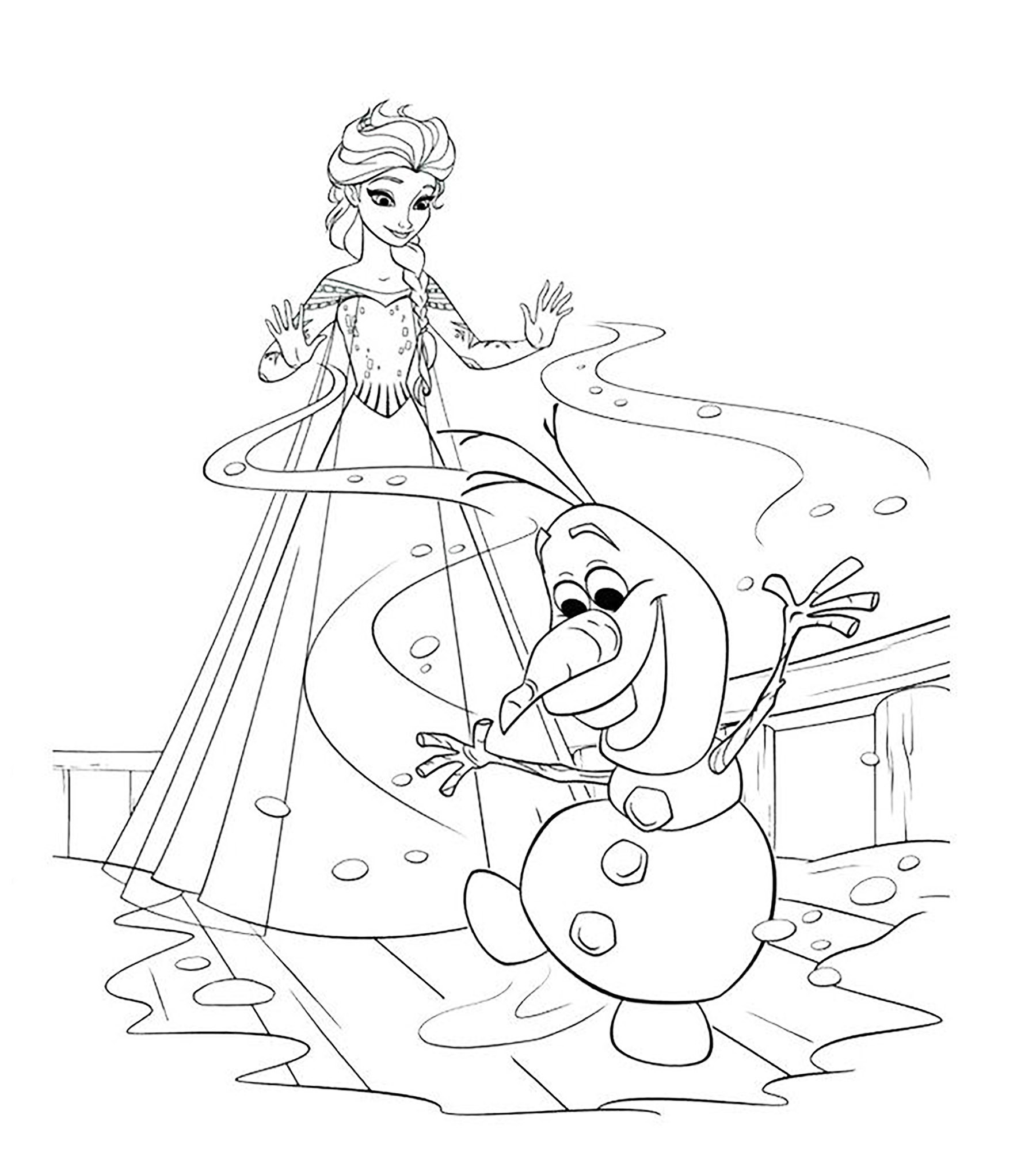 Coloring Pages For Kids Elsa
 Frozen free to color for children Frozen Kids Coloring Pages