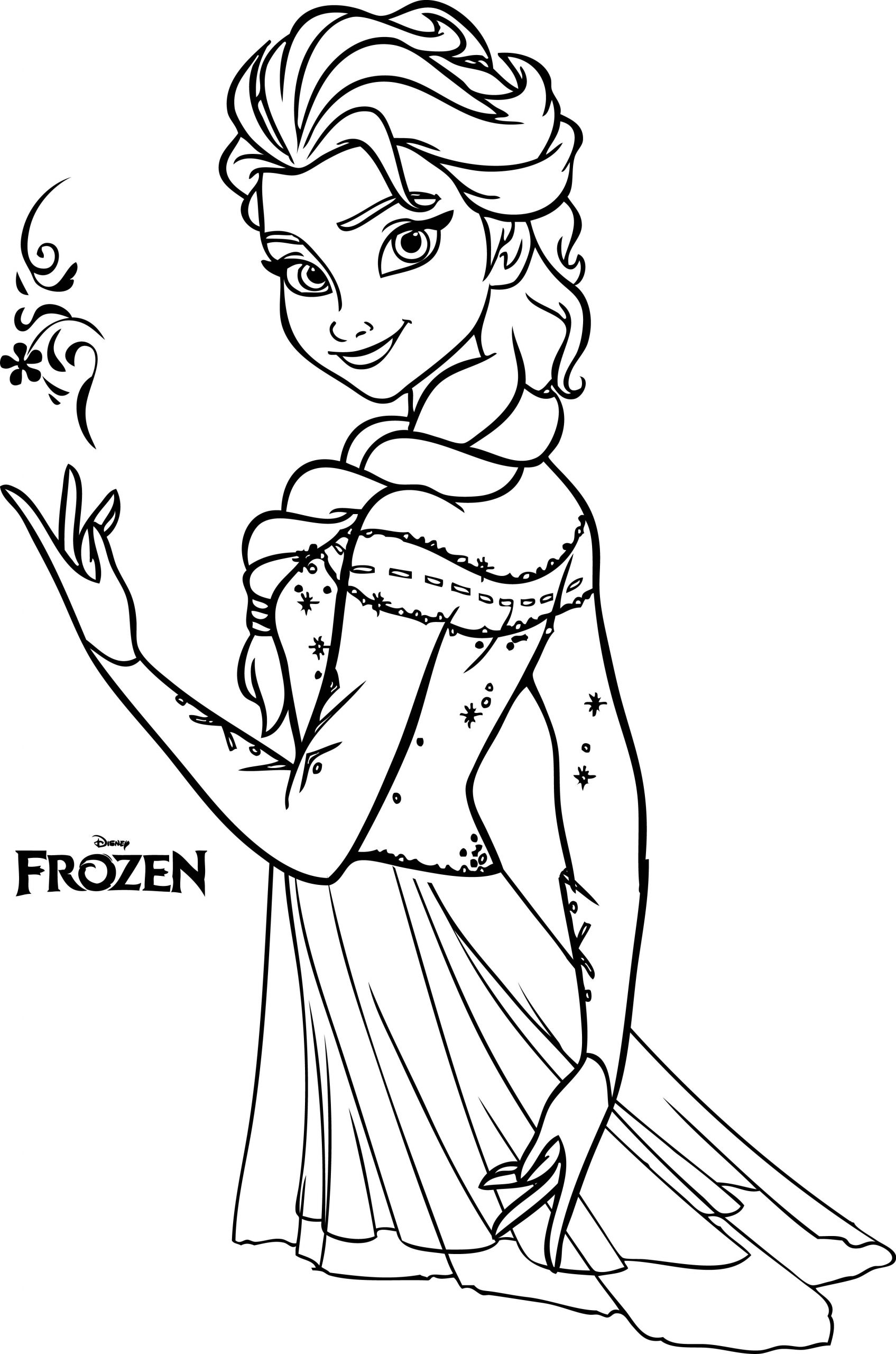 Coloring Pages For Kids Elsa
 Beautiful Elsa Coloring Pages