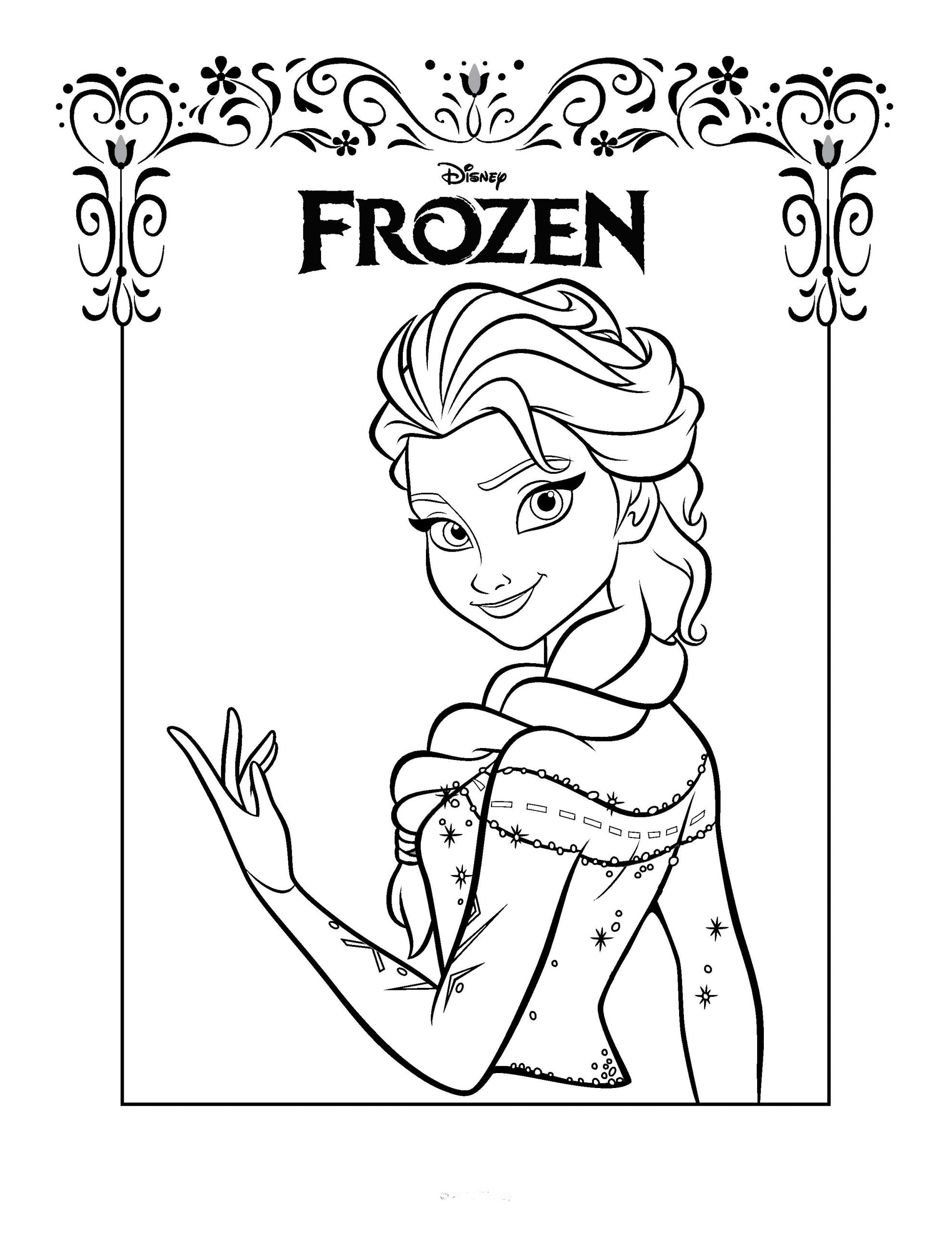 Coloring Pages For Kids Elsa
 Free Printable Frozen Coloring Pages for Kids Best