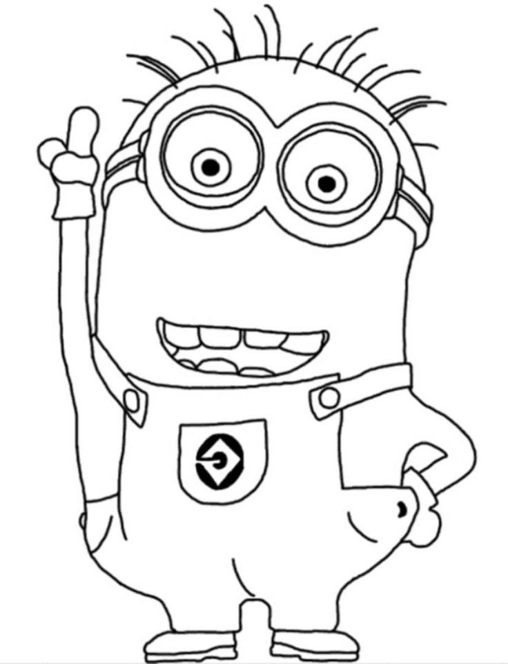 Coloring Pages For Kids Minions
 Minion Coloring Pages Smart & happy kids