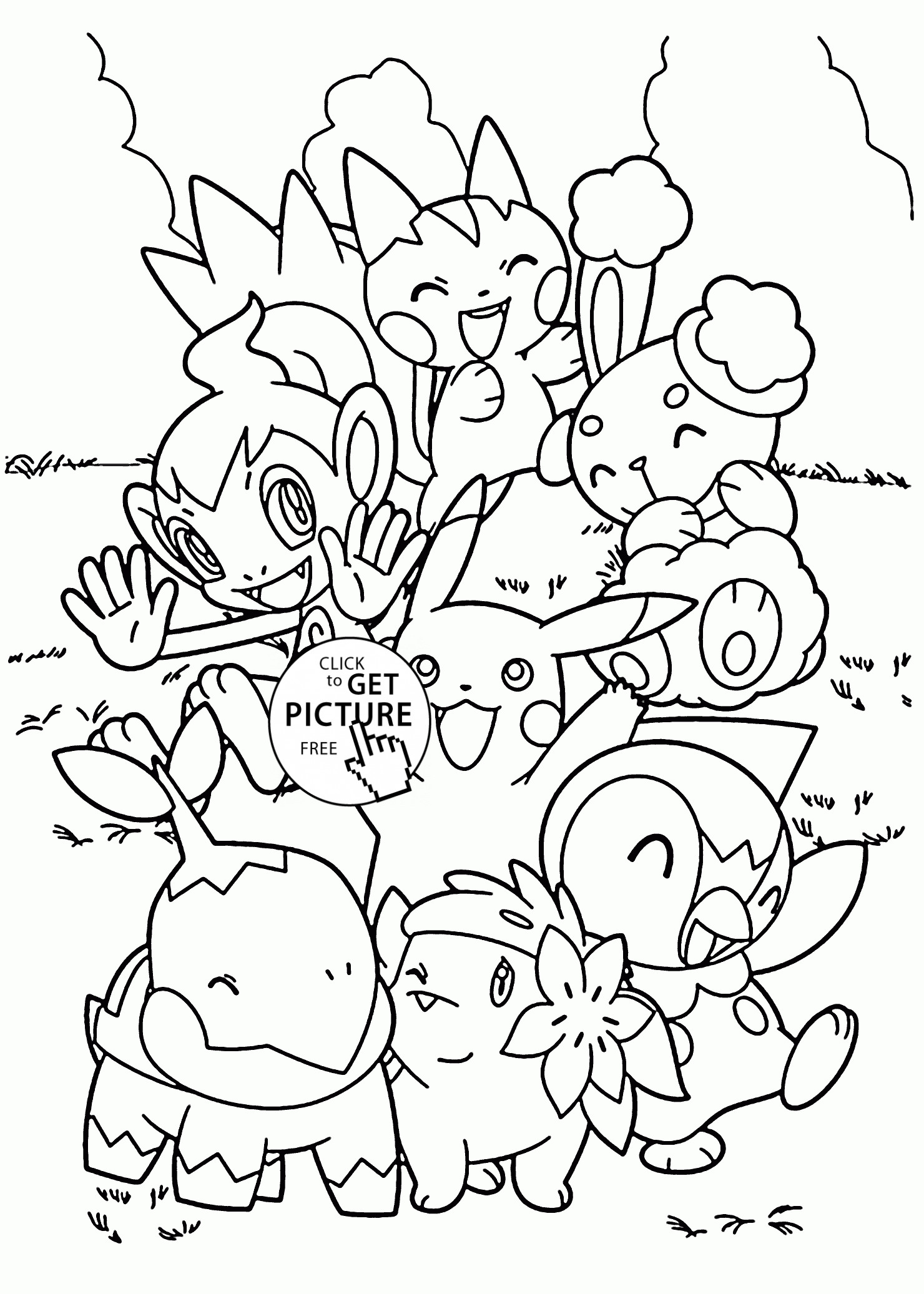 Coloring Pages For Kids Pokemon
 Cute Pokemon coloring pages for kids pokemon characters