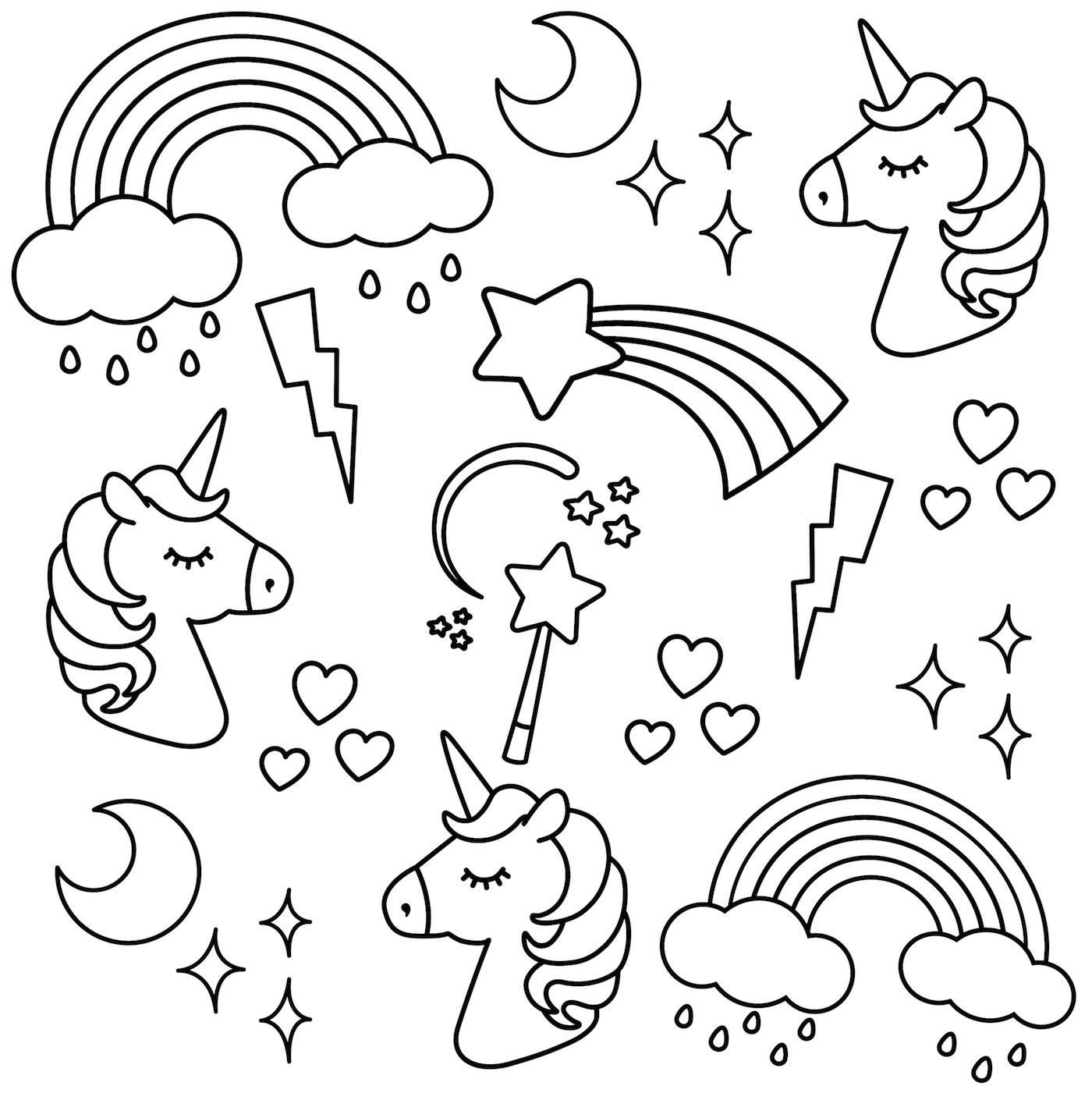 Coloring Pages For Kids Unicorn
 Downloadable unicorn colouring page Michael O Mara Books