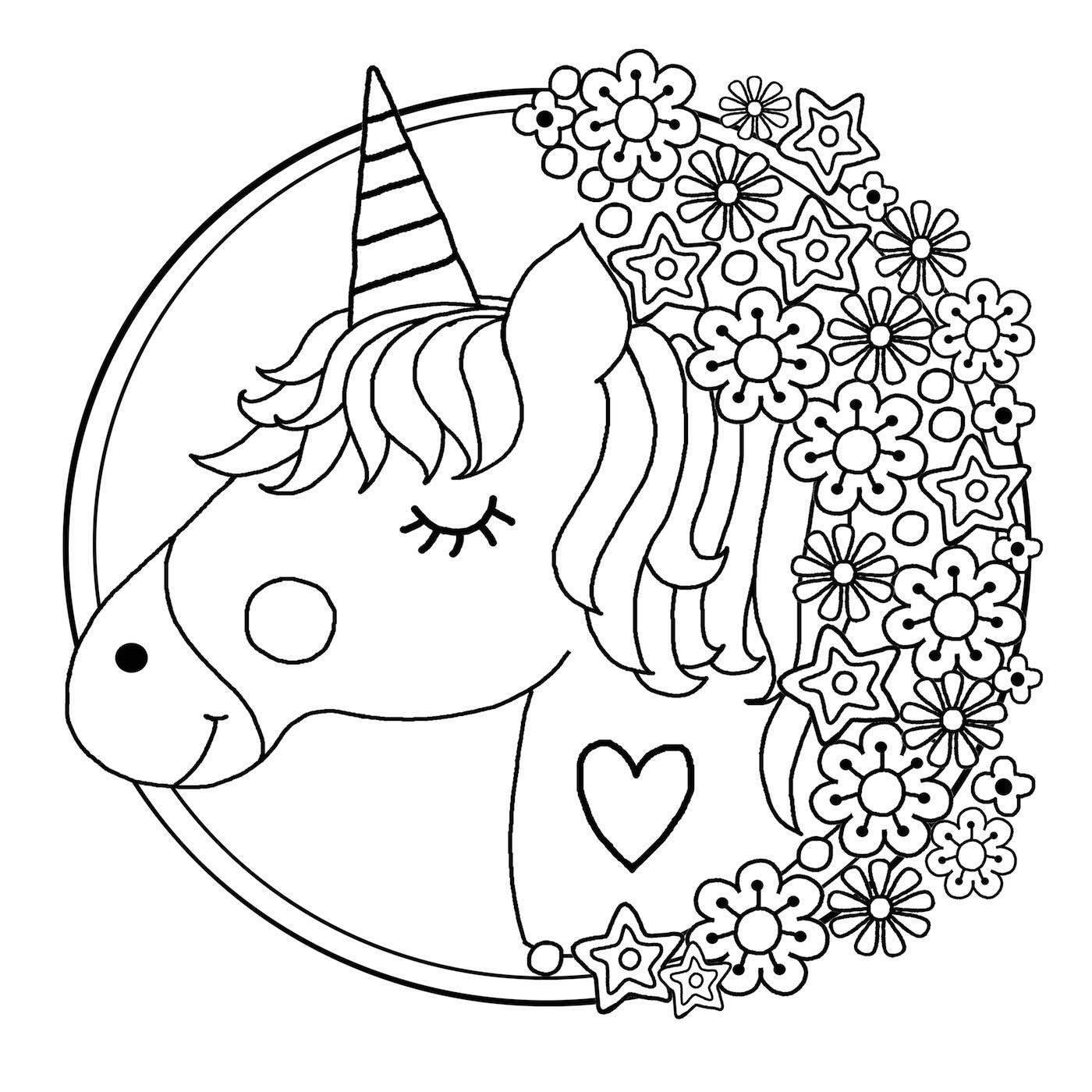 Coloring Pages For Kids Unicorn
 Downloadable unicorn colouring page Michael O Mara Books