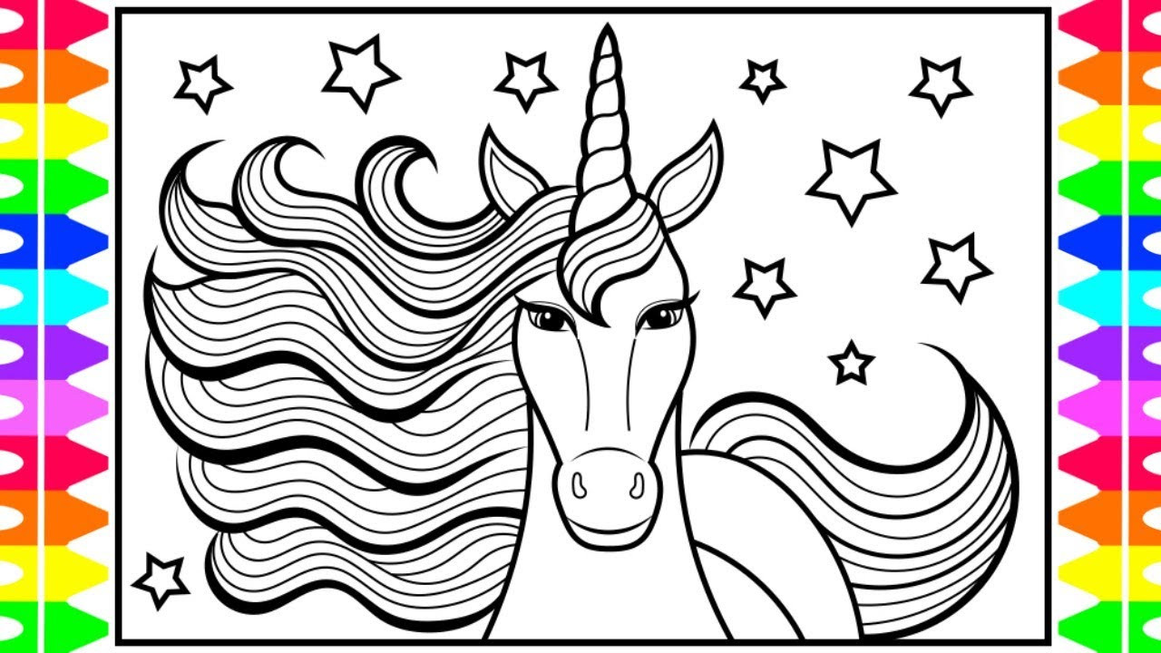 Coloring Pages For Kids Unicorn
 How to Draw a Unicorn for Kids 🦄💜💛💖💚 Unicorn Drawing