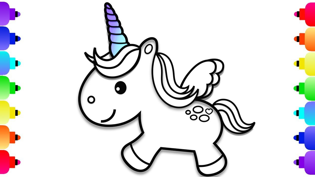 Coloring Pages For Kids Unicorn
 How to Draw a Baby Unicorn