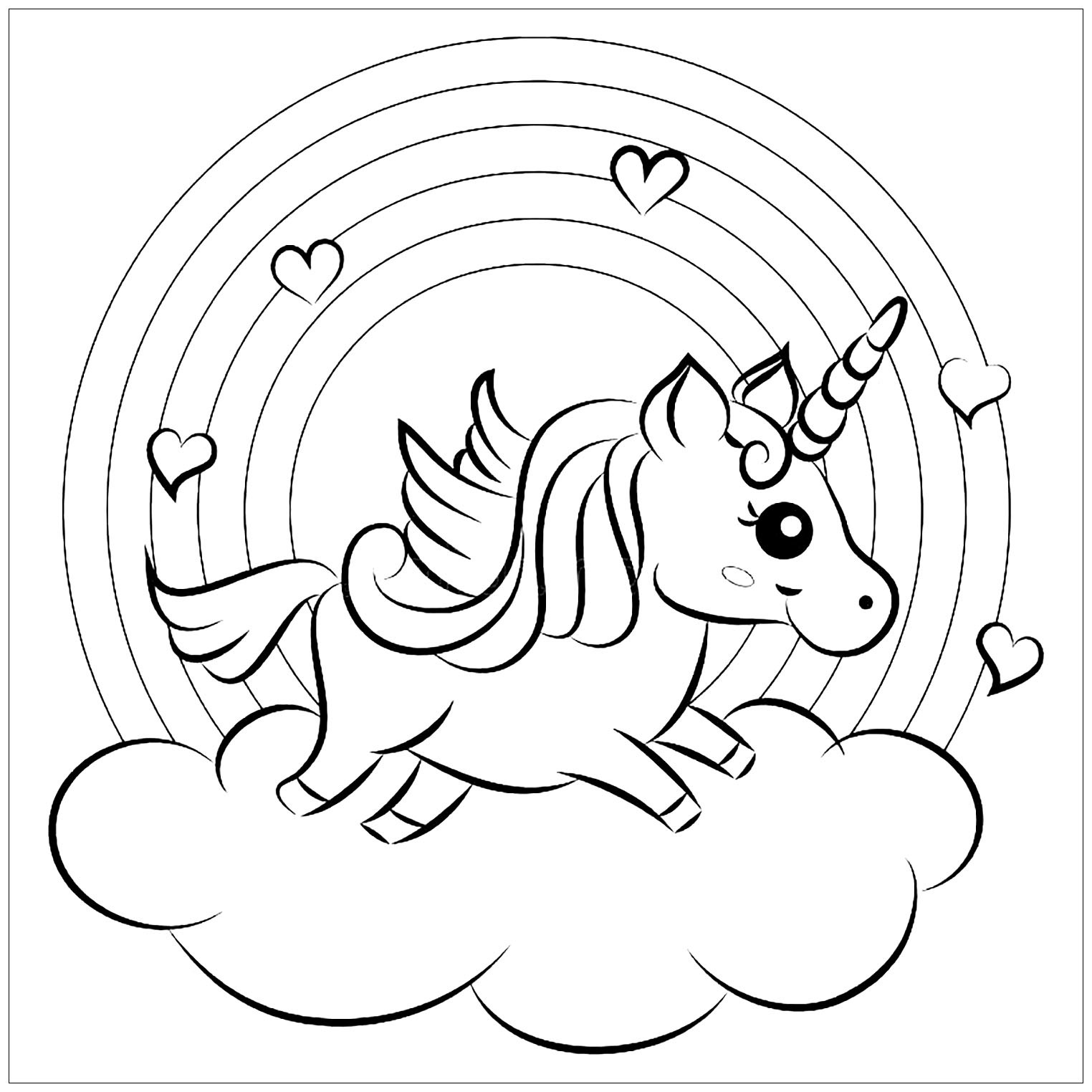 Coloring Pages For Kids Unicorn
 Unicorns free to color for kids Unicorns Kids Coloring Pages