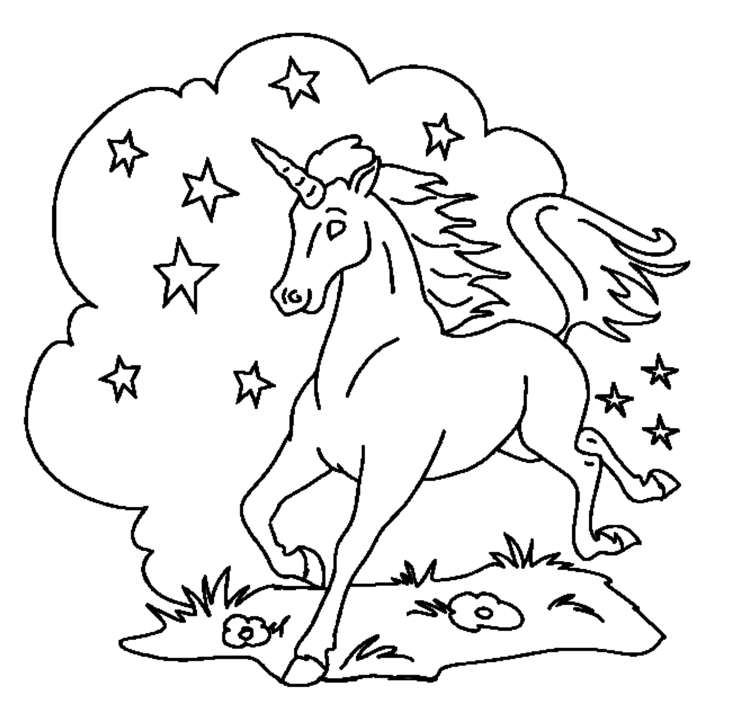 Coloring Pages For Kids Unicorn
 Print & Download Unicorn Coloring Pages for Children