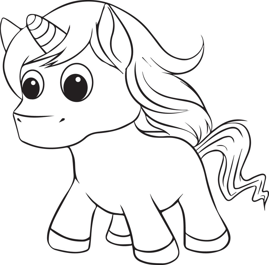 Coloring Pages For Kids Unicorn
 Free Printable Unicorn Coloring Page for Kids 2 – SupplyMe