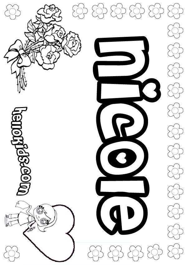 Coloring Pages Girls Names
 N names for girls coloring posters girls name coloring