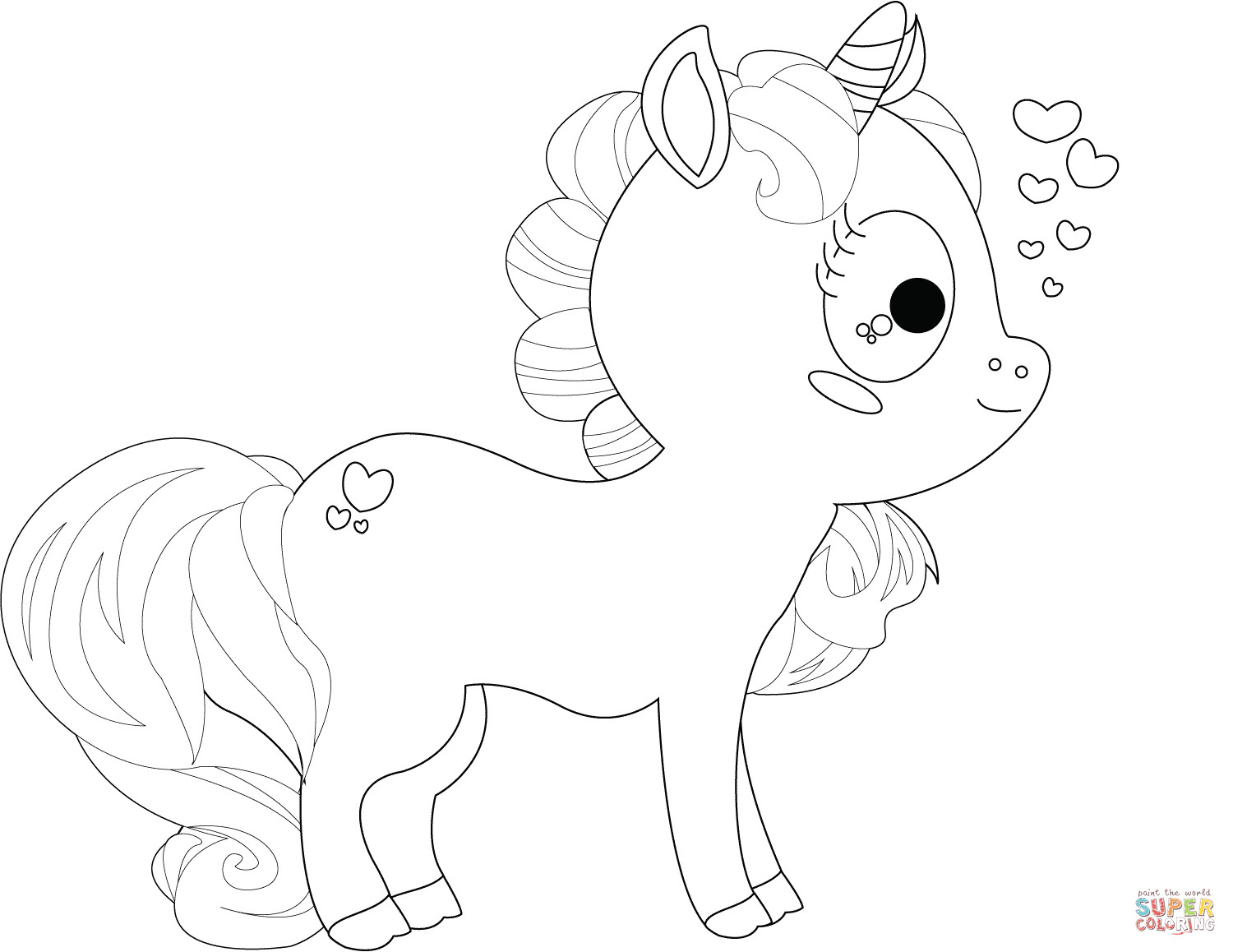 Coloring Pages Of Cute Baby Unicorns
 Baby Unicorns Coloring Pages Coloring Home