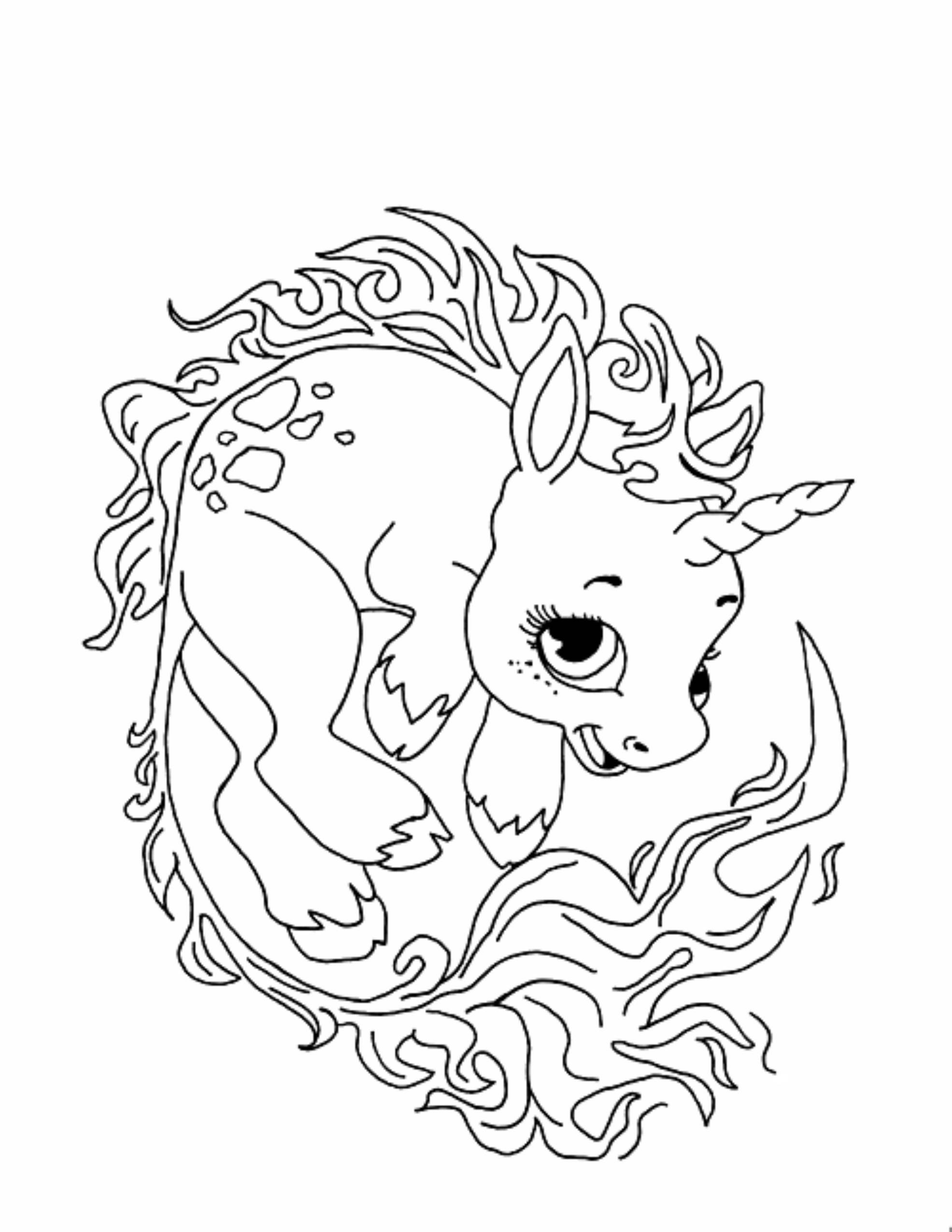 Coloring Pages Of Cute Baby Unicorns
 Print & Download Unicorn Coloring Pages for Children