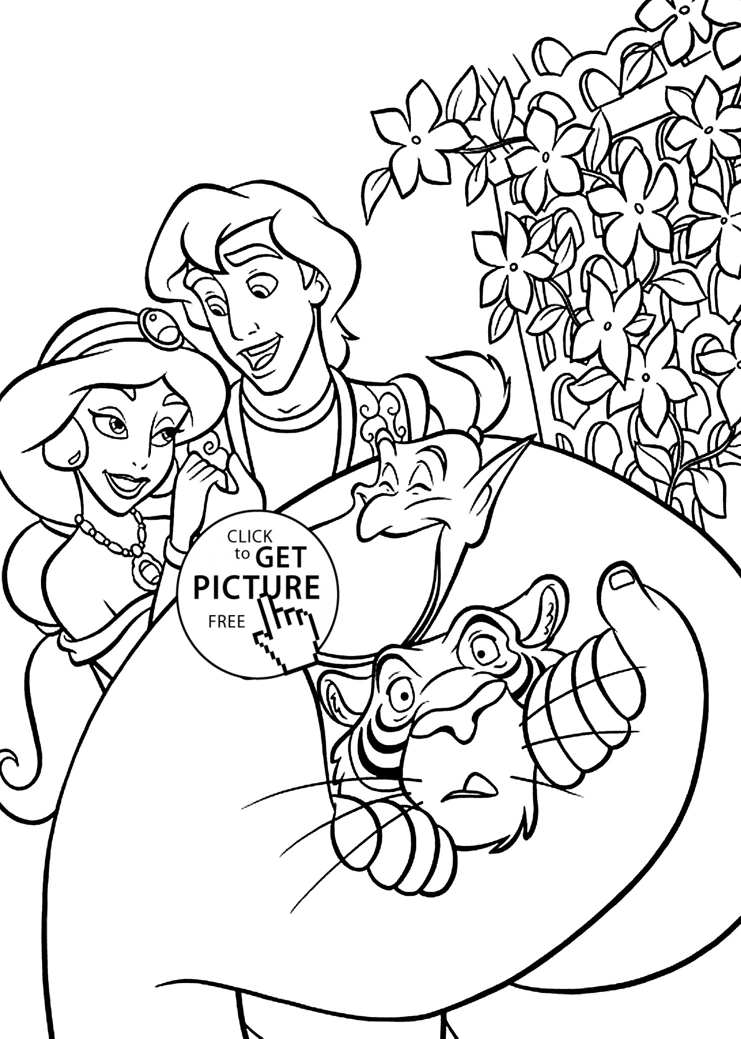 Coloring Sheets For Children
 All Aladdin cartoons coloring pages for kids printable