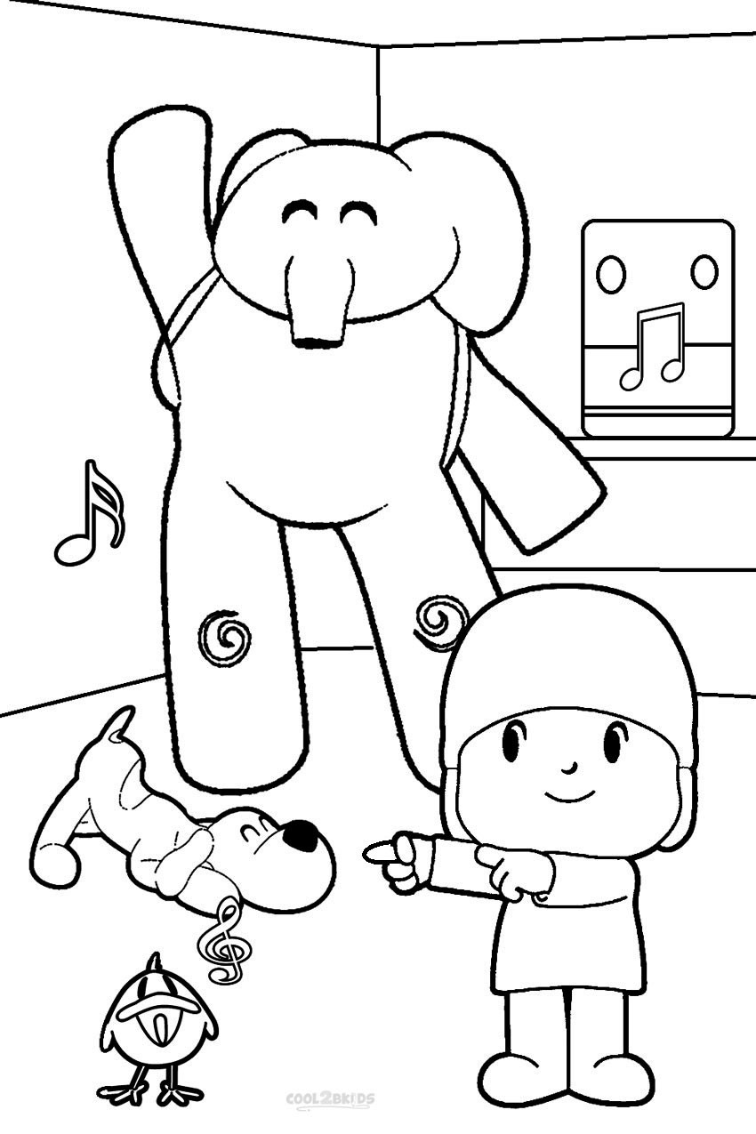 Coloring Sheets Kids
 Printable Pocoyo Coloring Pages For Kids