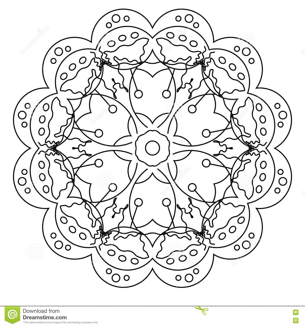 Coloring Therapy For Kids
 Relaxing Coloring Page With Mandala For Kids And Adults