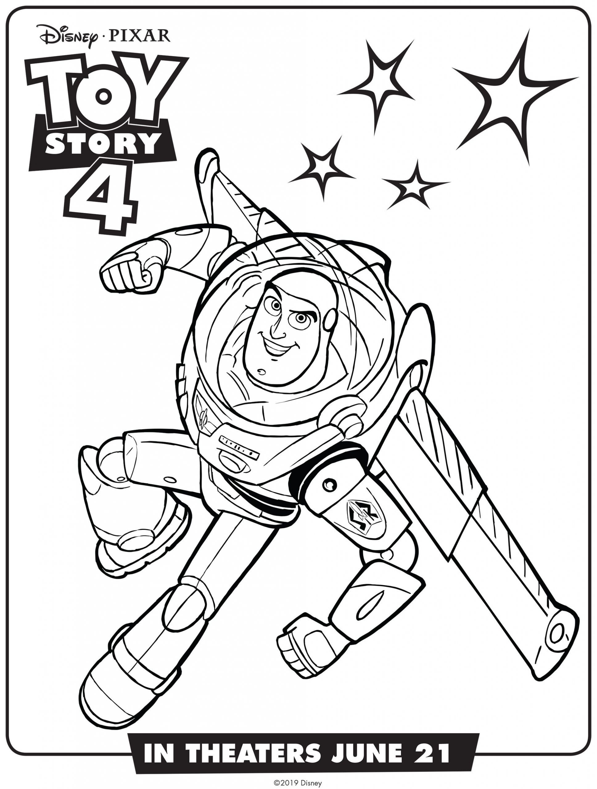 Coloring Websites For Kids
 Buzz Lightyear Toy Story 4 coloring page Disney Pixar