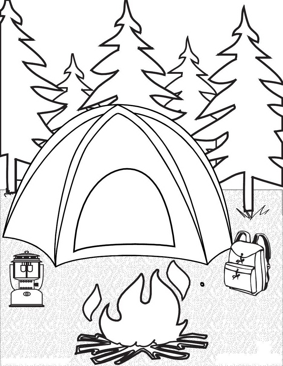 Coloring Websites For Kids
 Camping Coloring Pages for childrens printable for free