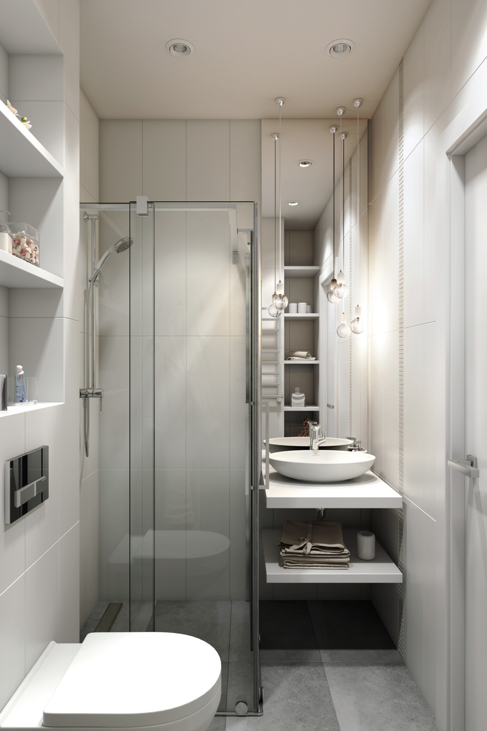 Compact Bathroom Design
 2 Small Apartment with Modern Minimalist Interior Design