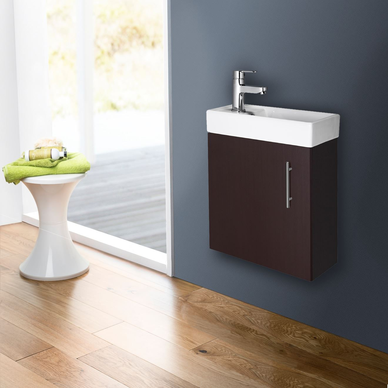 Compact Bathroom Sink
 pact Bathroom Vanity Unit & Basin Sink Cloakroom 400mm