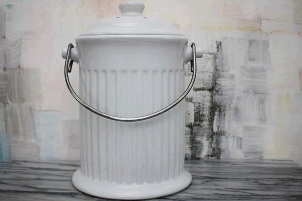 Compost Bucket For Kitchen Counter
 White Ceramic Countertop poster