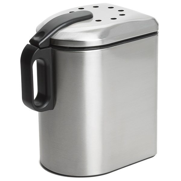 Compost Bucket For Kitchen Counter
 Oggi Deluxe Countertop post Pail 3 8L Stainless