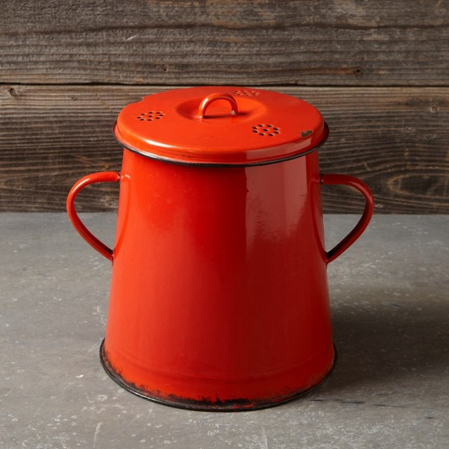 Compost Bucket For Kitchen Counter
 Found Enamel post Bin Modern post Bins by