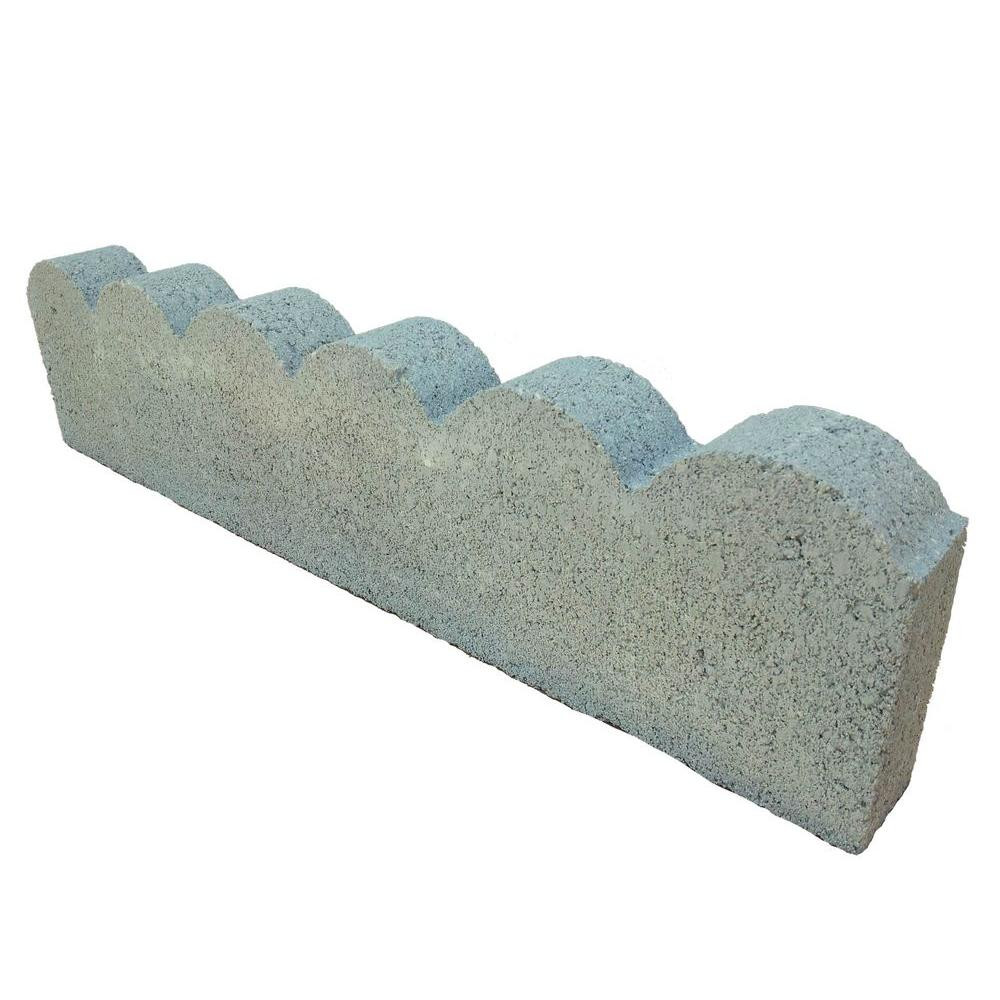 Concrete Landscape Edging Blocks
 Scallop 2 ft Concrete Edging The Home Depot