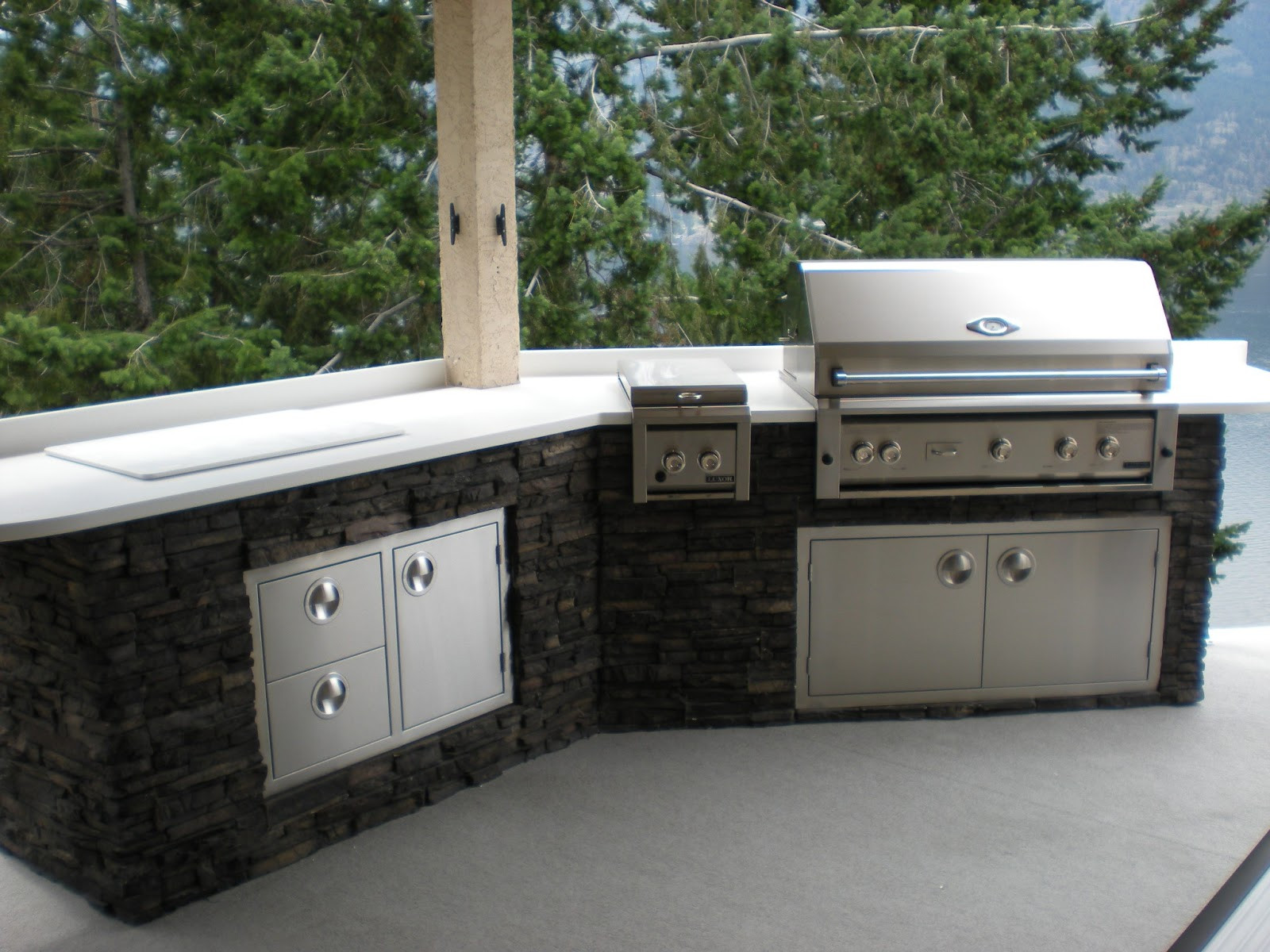 Concrete Outdoor Kitchen
 MODE CONCRETE Lakeside Luxury Outdoor Kitchen located on