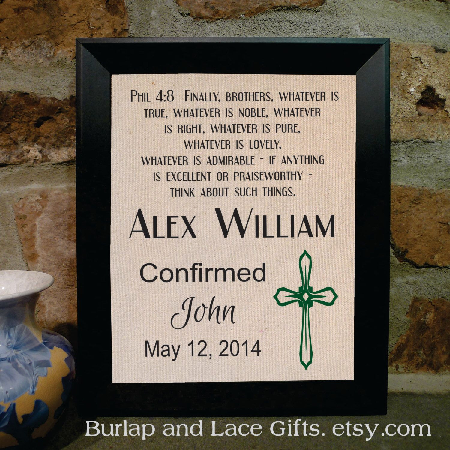 Confirmation Gift Ideas For Boys
 Confirmation Gift for Boy Framed confirmation Print