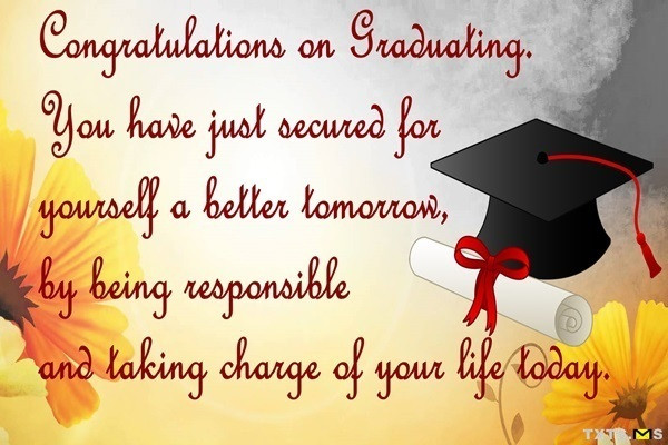 Congratulation On Graduation Quotes
 Congratulations on graduating Txts
