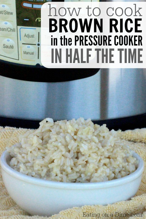 Cook Brown Rice In Microwave
 Brown Rice Pressure Cooker Recipe Eating on a Dime