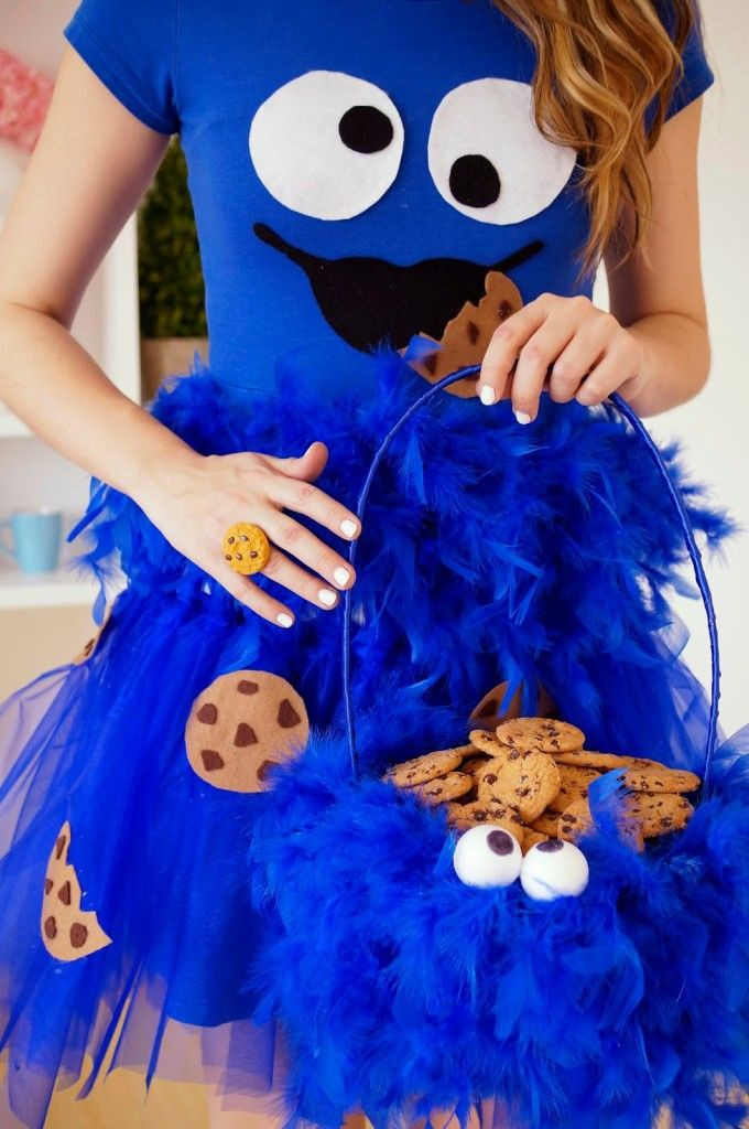 Cookie Monster Costume DIY
 Girly Glam & Totally Cute DIY Costume Ideas For Halloween