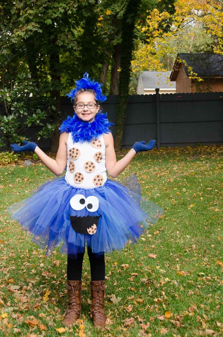 Cookie Monster Costume DIY
 No sew Cookie Monster Costume for Halloween