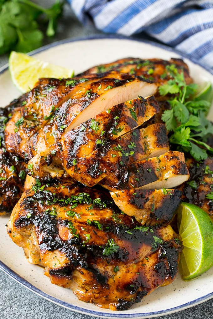 Cooking Chicken Thighs On The Grill
 Grilled Chicken Thighs with Cilantro and Lime Dinner at