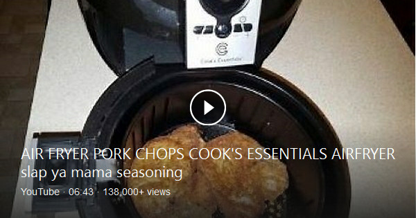 Cooks Essentials Air Fryer Pork Chops
 AIR FRYER PORK CHOPS COOK S ESSENTIALS AIRFRYER cook s