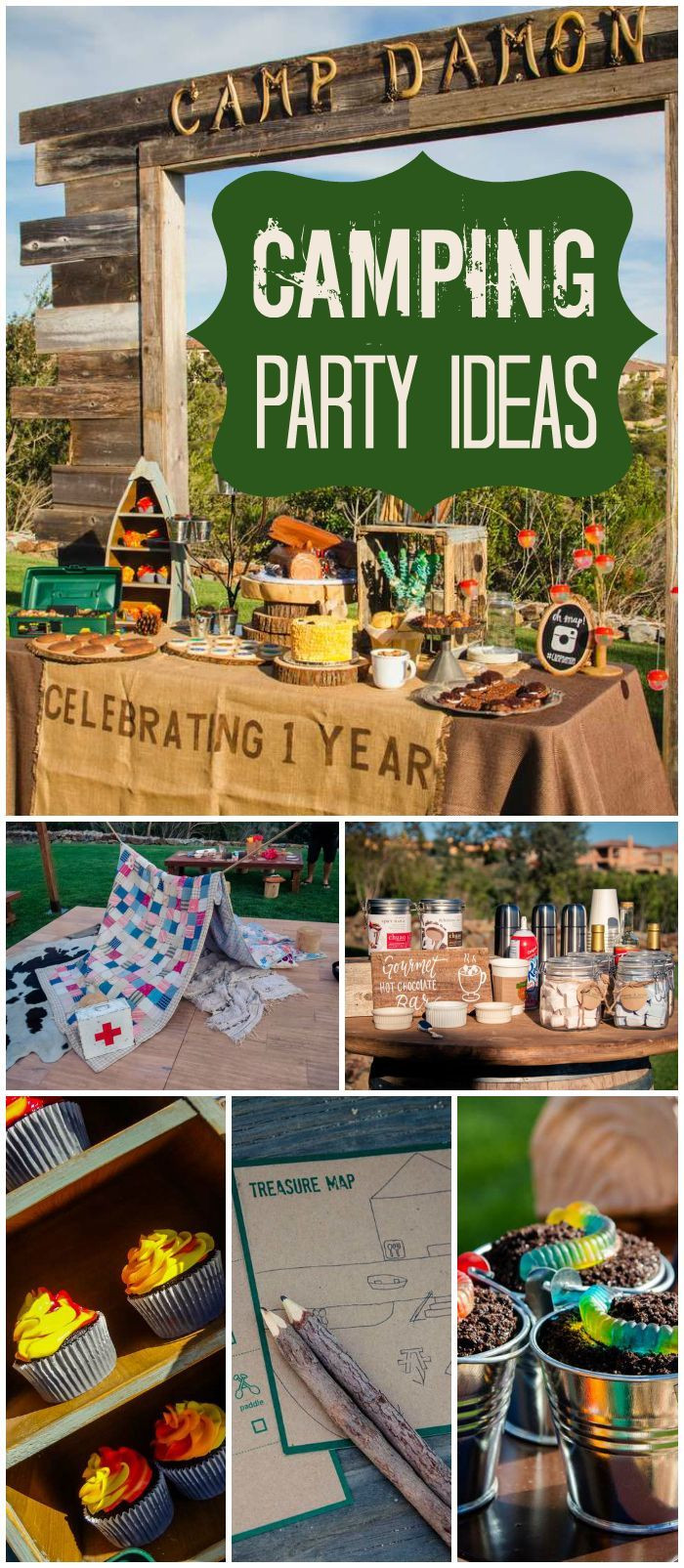 Cool Backyard Party Ideas
 How cool is this outdoor camping party with a s mores bar