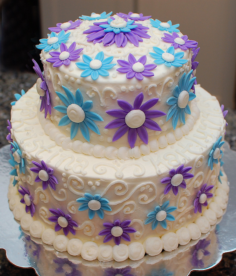 Cool Birthday Cake
 SugarSong Custom Cakes A Cool Blue Birthday Cake