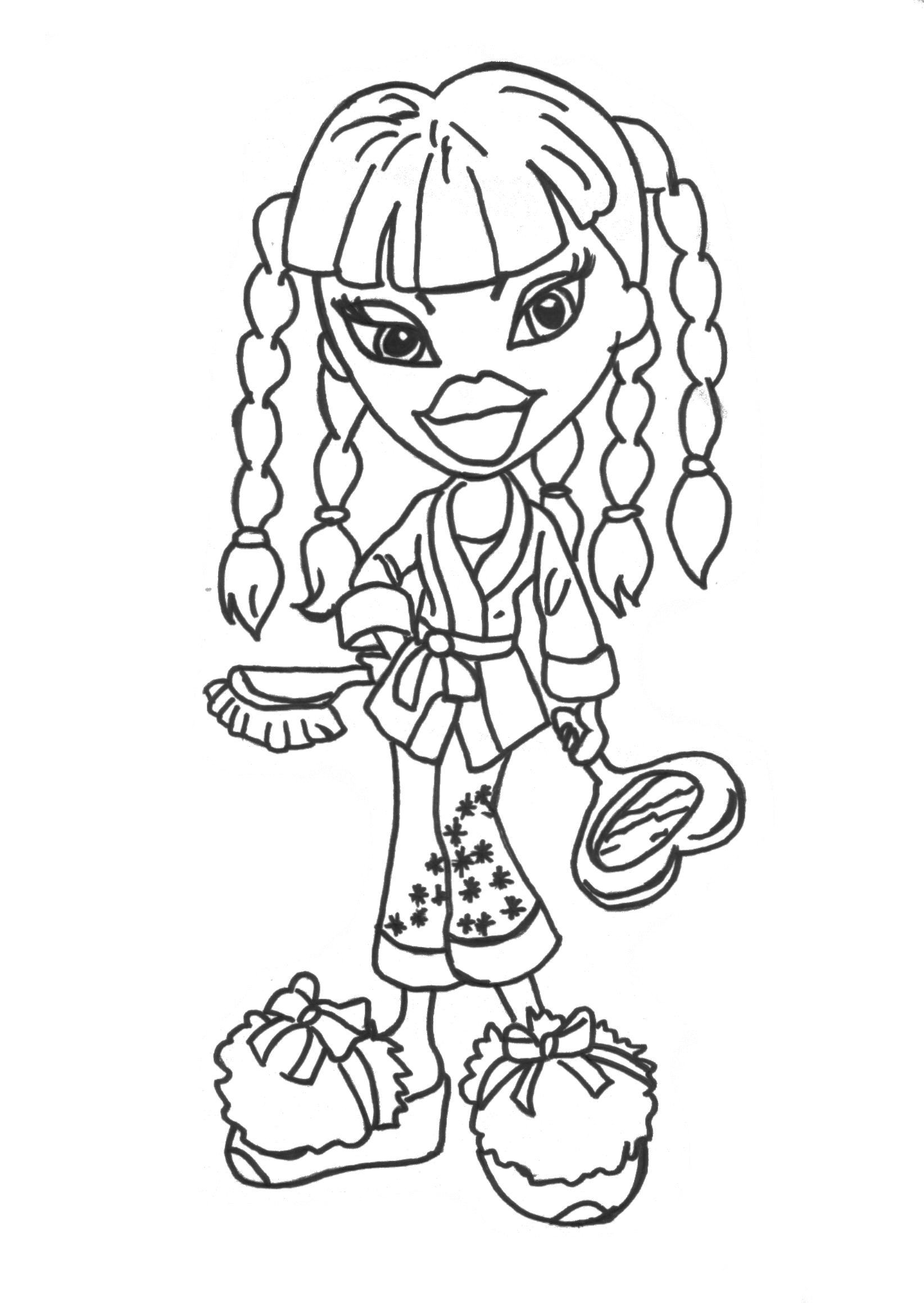 Cool Coloring Pages For Girls
 Cool Bratz Coloring pages for Girls Free Printable