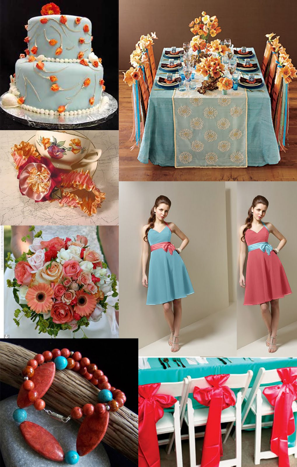 Coral Color Wedding
 Weddingzilla Wedding Inspiration Board Coral and