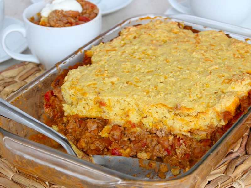 Cornbread Topped Casserole
 Chili Cornbread Casserole