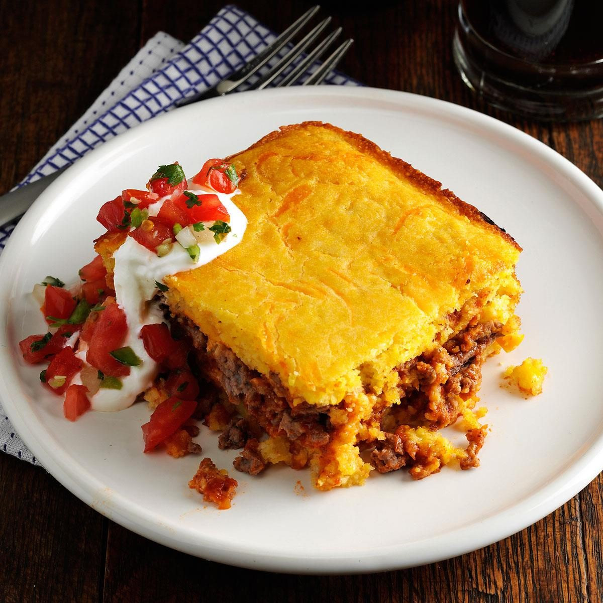 Cornbread Topped Casserole
 Chili Beef Cornbread Casserole Recipe