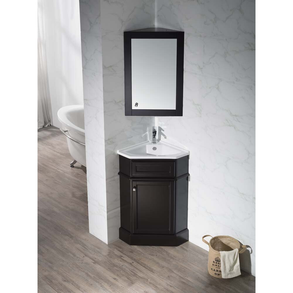 Corner Bathroom Mirror
 Home Loft Concepts 26 5" Single Corner Bathroom Vanity Set