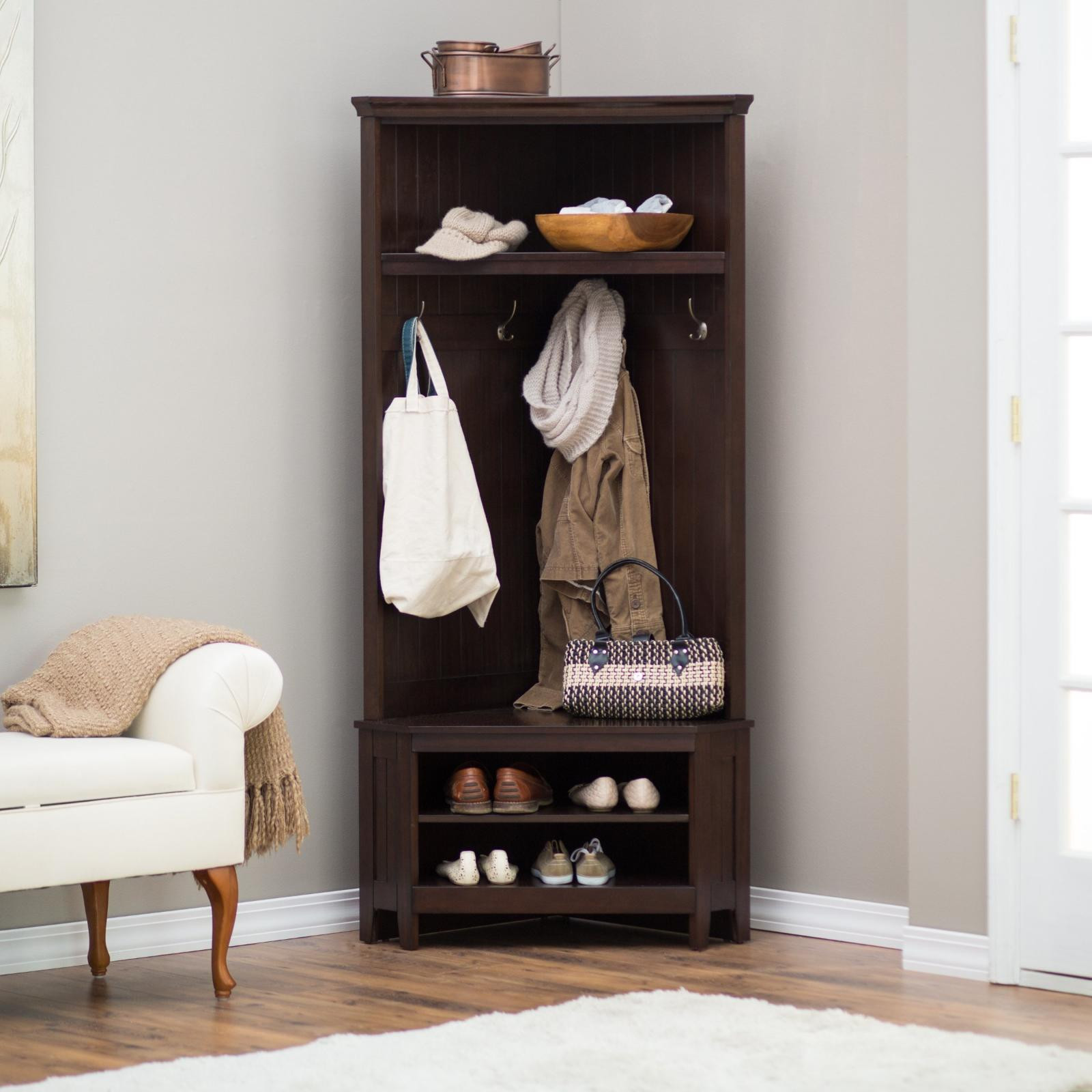 Corner Entryway Storage Bench
 Entryway Storage Bench Corner Hall Tree Furniture Wood