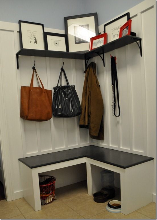 Corner Entryway Storage Bench
 27 best small corner mudroom images on Pinterest