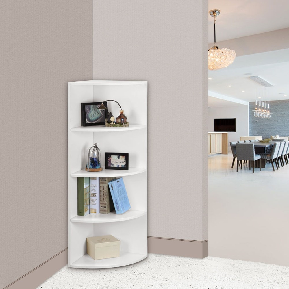 Corner Storage Cabinet For Bedroom
 LANGRIA 5 Tier Modular Corner Shelf Bookcase Shelves Unit