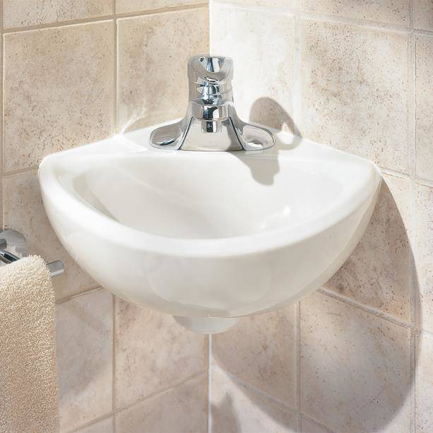 Corner Wall Mount Bathroom Sinks
 Corner Minette Wall Mounted Sink American Standard