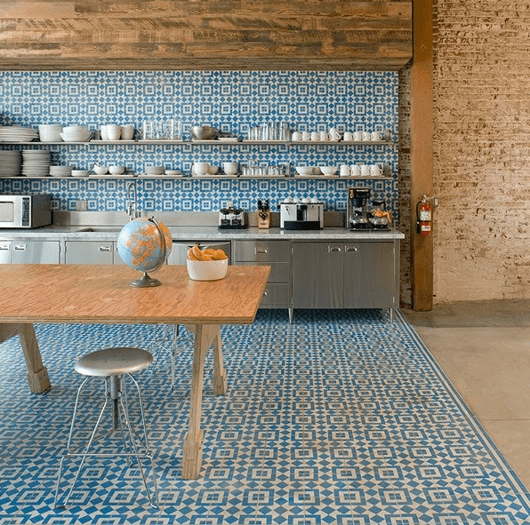 Cost To Tile Kitchen Floor
 Encaustic Wall and Floor Tile in a Modern Kitchen
