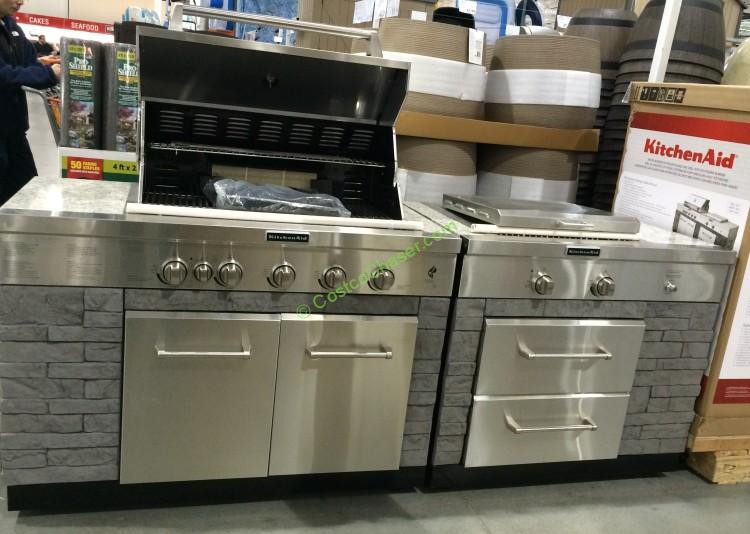 Costco Outdoor Kitchen Lovely Kitchenaid 7 Burner Island Grill Cover Included Costcochaser Of Costco Outdoor Kitchen 